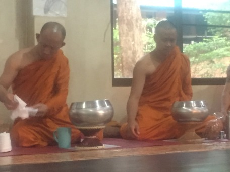 Monks having breakfast