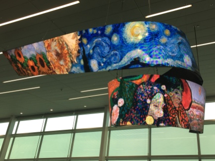 Saw this art installation at the airport in Korea, Van Gogh AND sunflowers?! It was a great sign!