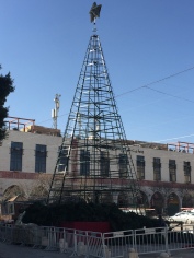 Taking down the Christmas decorations in Bethlehem
