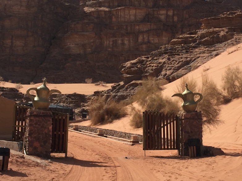 Camp entrance in Wadi Rum