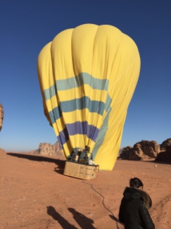 Deflating the ballon after landing
