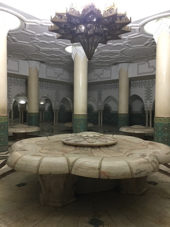 some of the fountains in the lower floor to purify before prayers